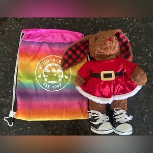 Build A Bear Workshop 🎶 Christmas Buffalo Check Pawlette 16" Stuffed Animal